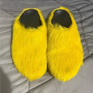Marni fuzzy slippers
